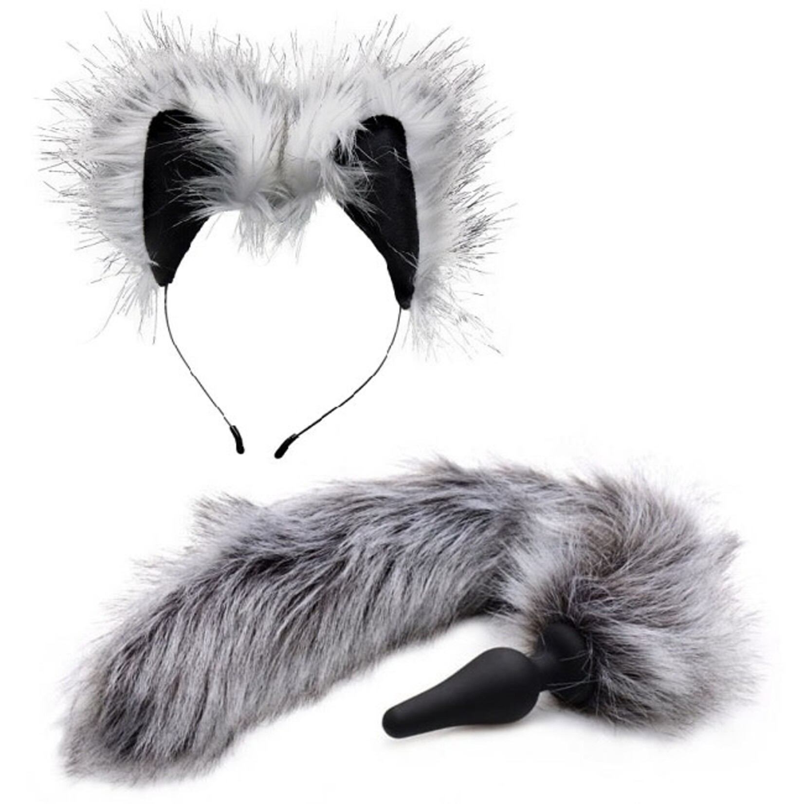 Tailz Tailz Grey Wolf Tail Plug and Ears