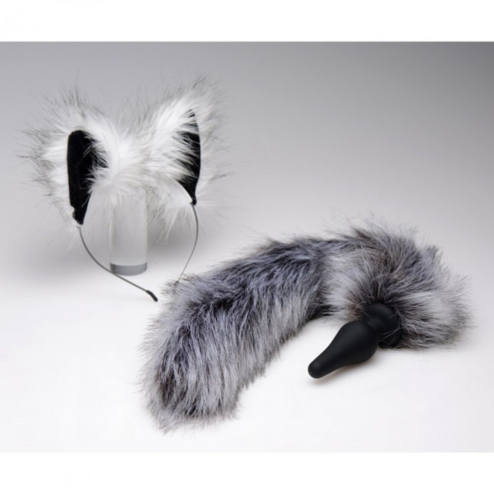 Tailz Tailz Grey Wolf Tail Plug and Ears