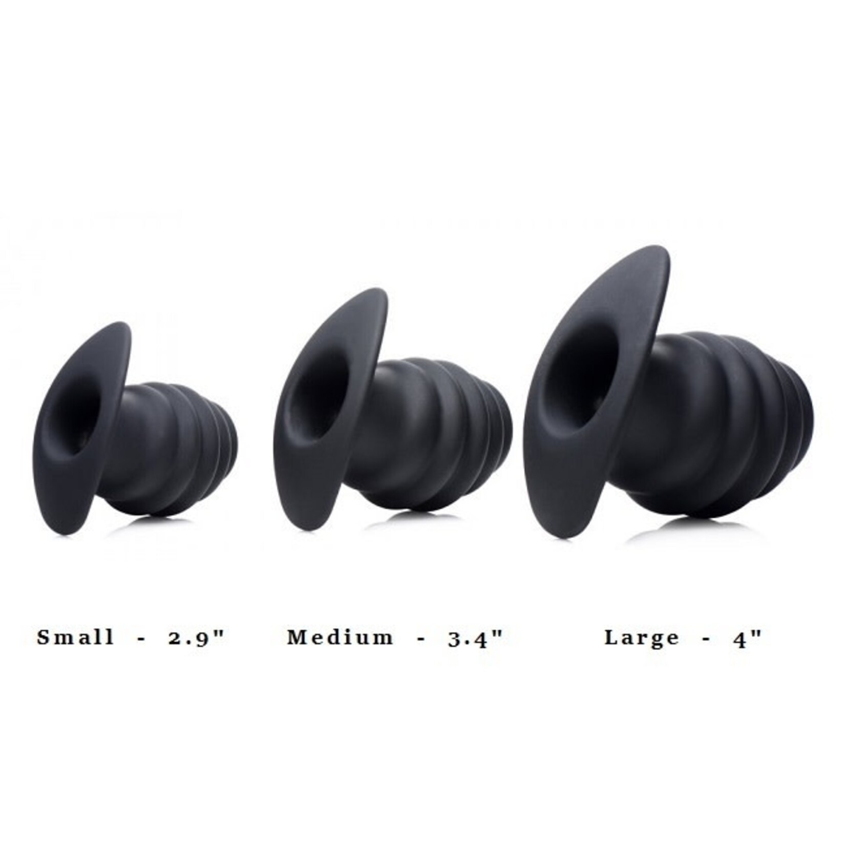 Master Series Master Series Hive Ass Tunnel Silicone Ribbed Hollow Anal Plug - Small