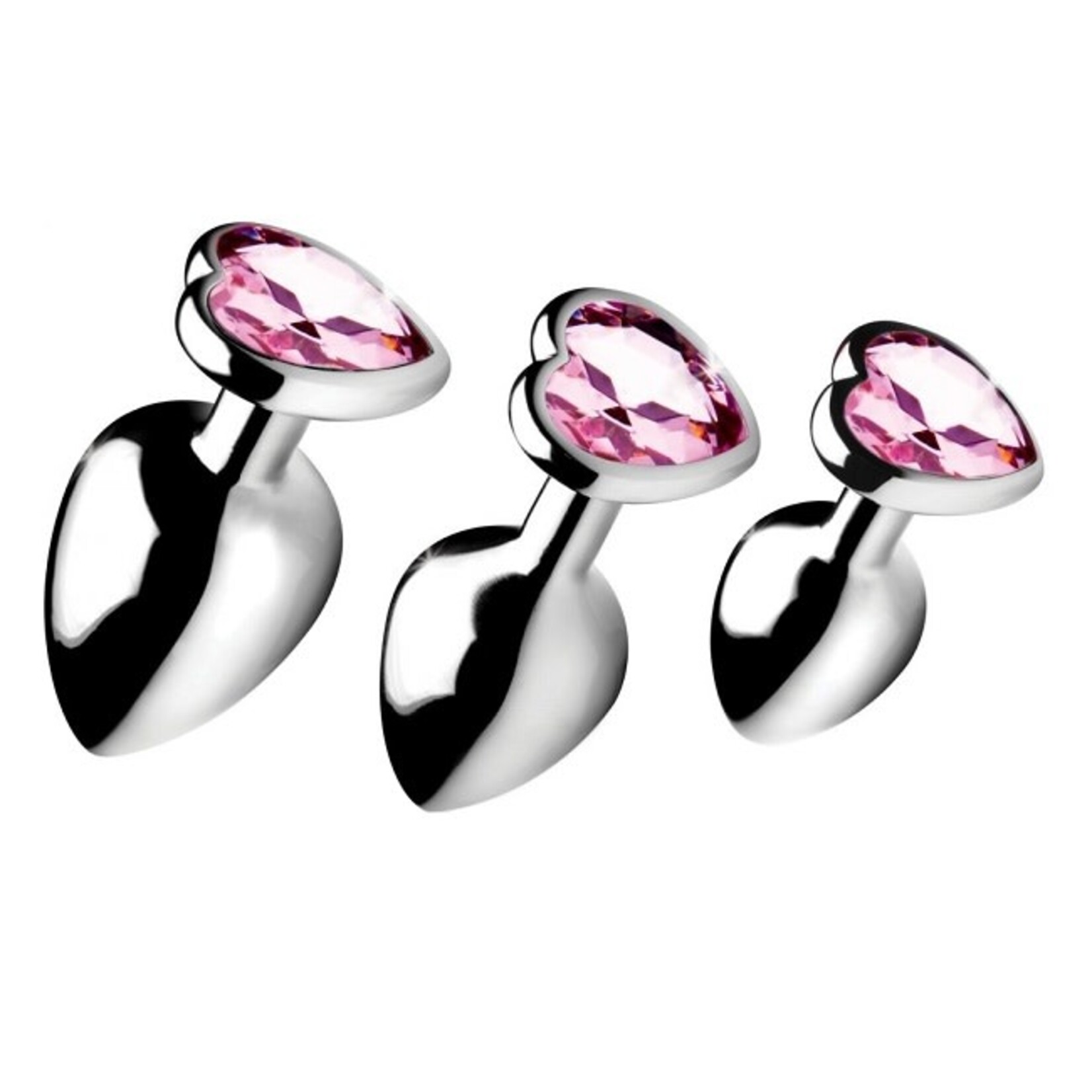 Booty Sparks Booty Sparks Pink Heart Gem Anal Plug Set