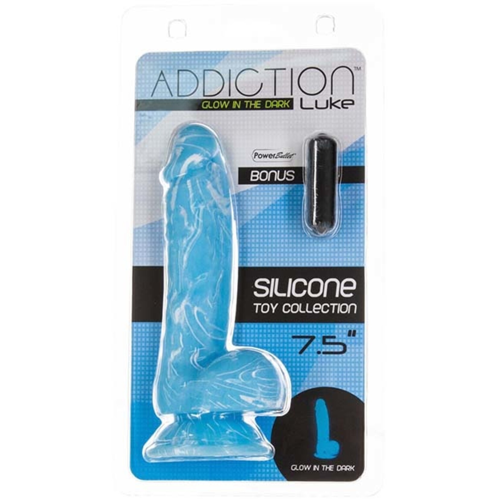 Addiction Addiction - Luke 7.5" Glow-in-the-Dark Silicone Dildo