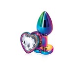 NS Novelties Rear Assets - Multicolor Heart - Small - Clear