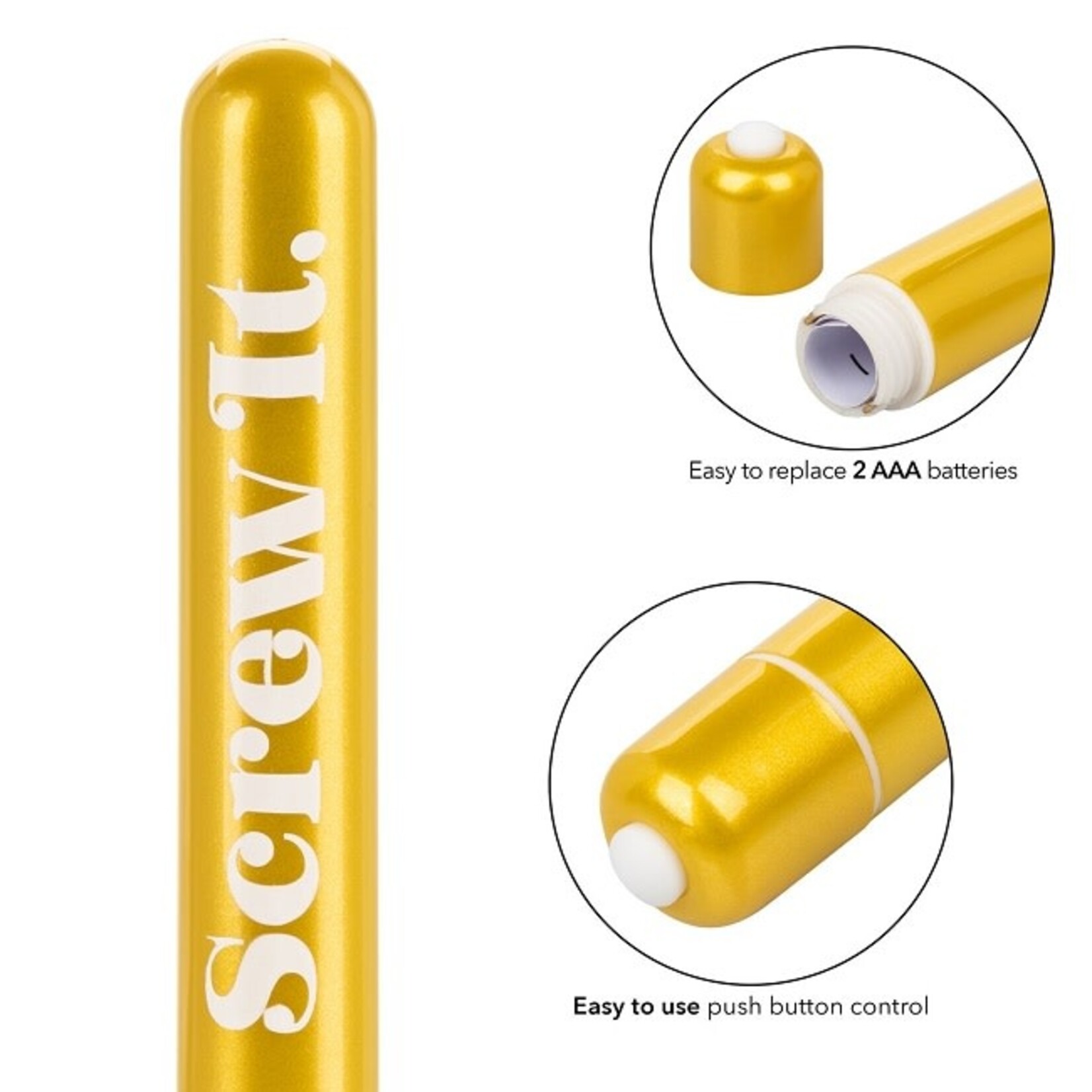 CalExotics Naughty Bits Screw It. Powerful Vibrator