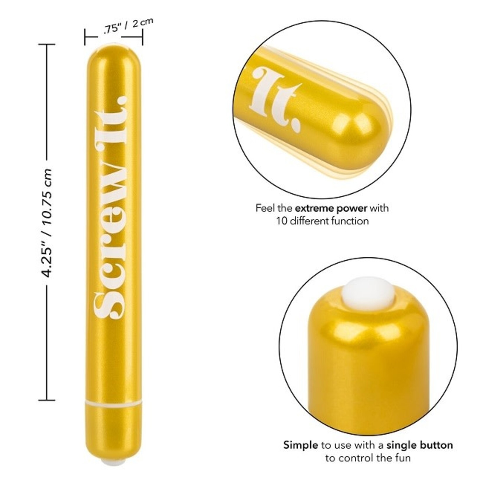 CalExotics Naughty Bits Screw It. Powerful Vibrator