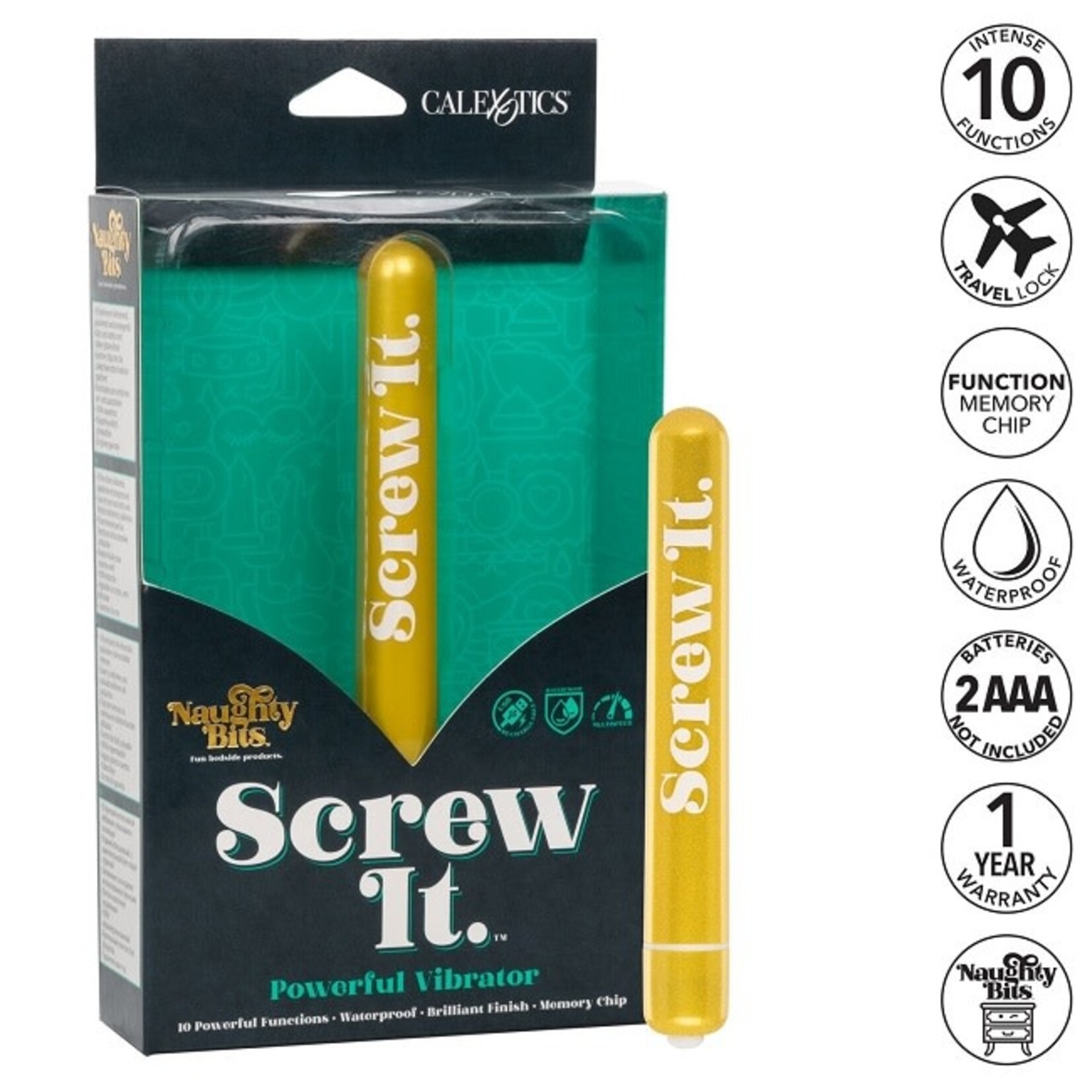 CalExotics Naughty Bits Screw It. Powerful Vibrator