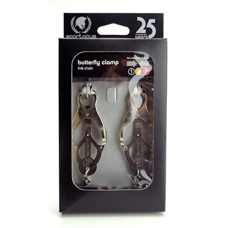 Spartacus Butterfly Nipple Clamps with Jewel Chain