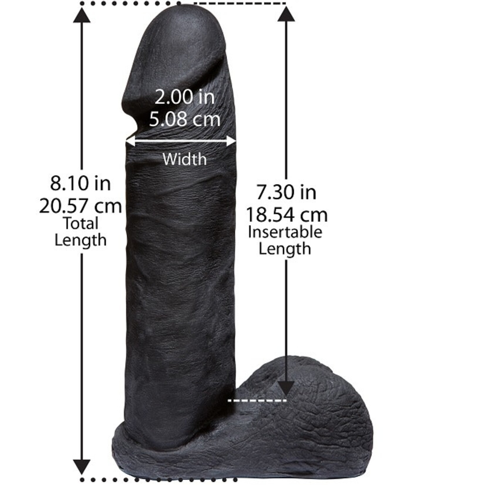 Doc Johnson Vac-U-Lock CodeBlack 8" ULTRASKYN Cock