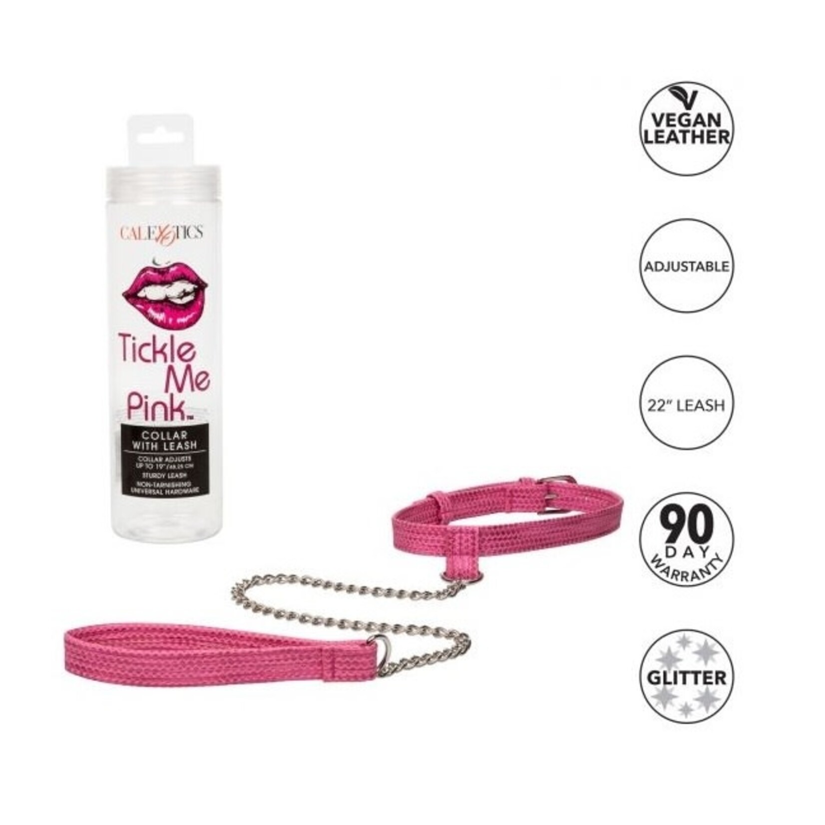 CalExotics Tickle Me Pink Collar and Leash