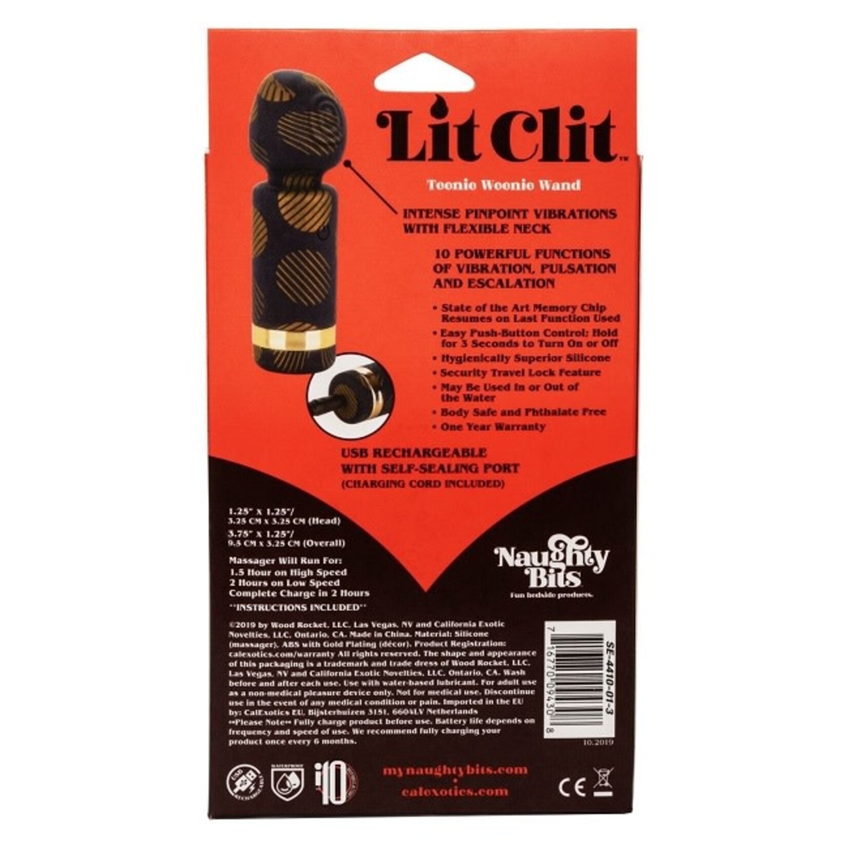 CalExotics Naughty Bits Lit Clit Teenie Weenie Wand
