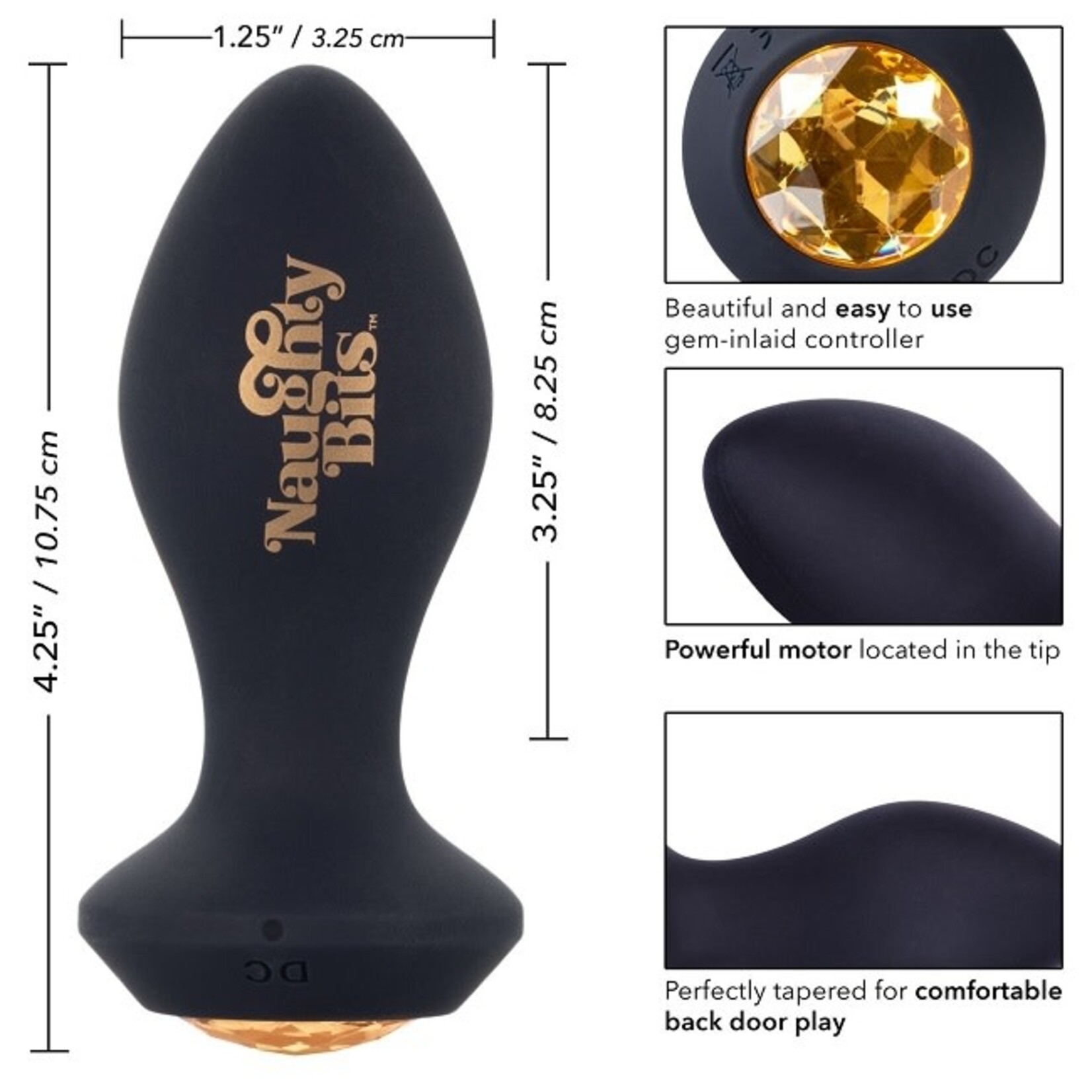 CalExotics Naughty Bits Shake Your Ass Petite Vibrating Butt Plug