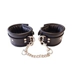 Rouge Leather Padded Ankle Cuffs