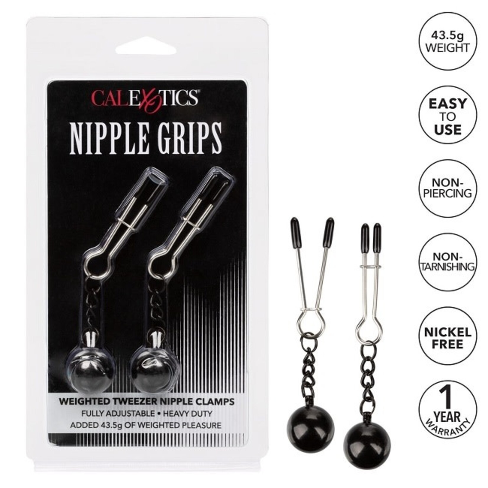 CalExotics Nipple Grips Weighted Tweezer Nipple Clamps