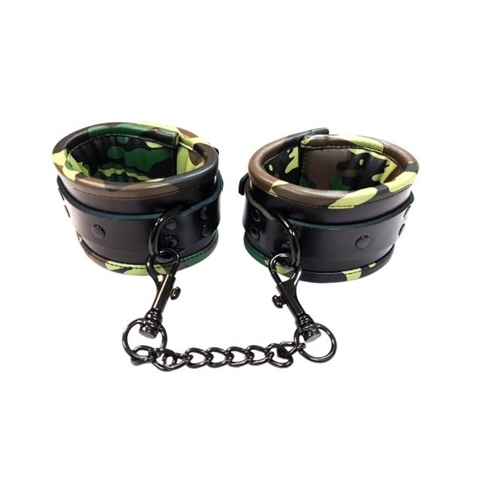 Rouge Rouge Leather Padded Wrist Cuff Black & Camo