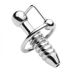 Master Series XL Ribbed Urethral Sound with Hollow Core