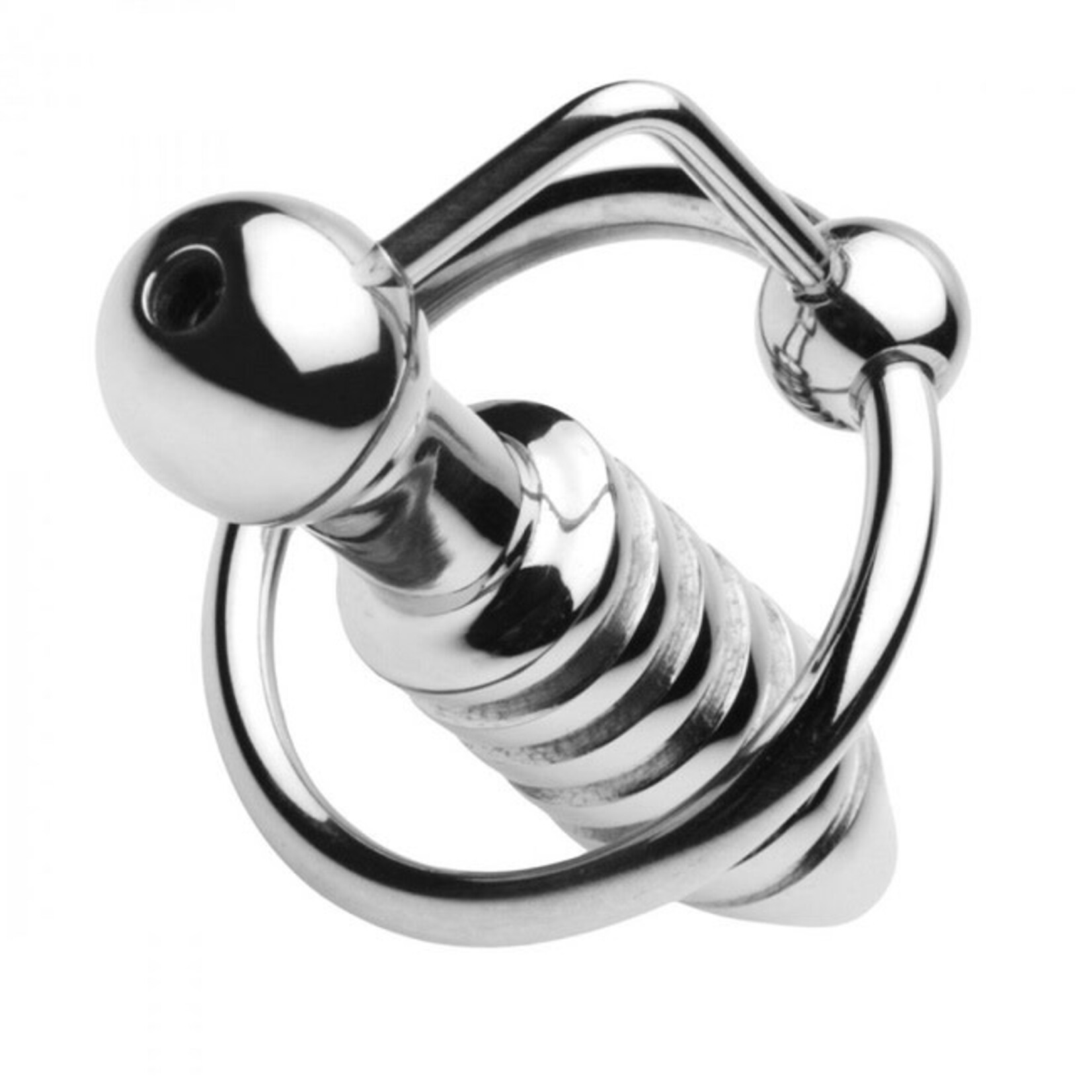 Master Series Master Series XL Ribbed Urethral Sound with Hollow Core