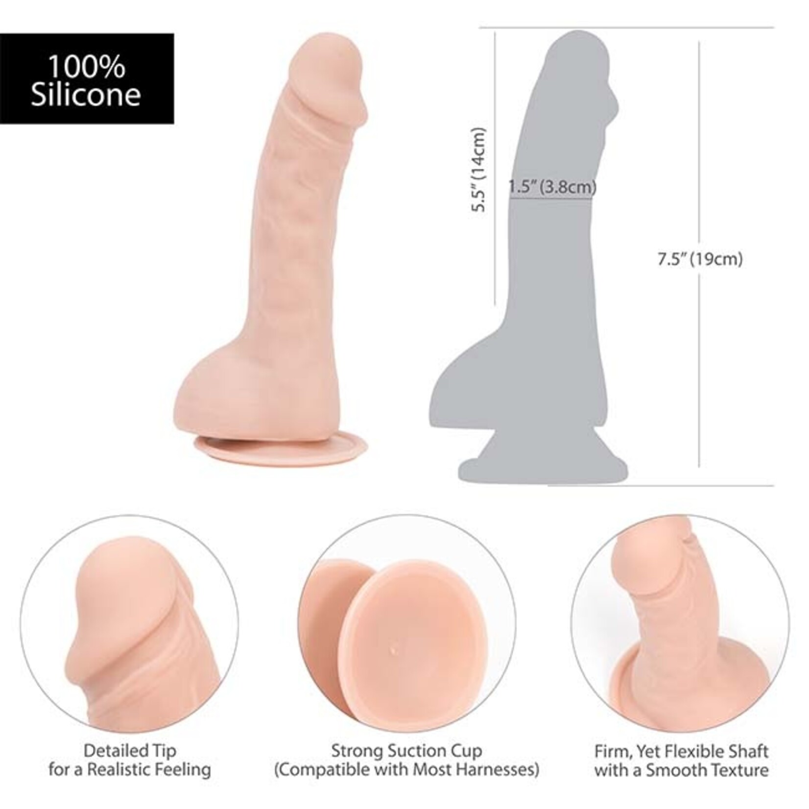 Addiction Addiction - Brad 7.5" Silicone Dildo