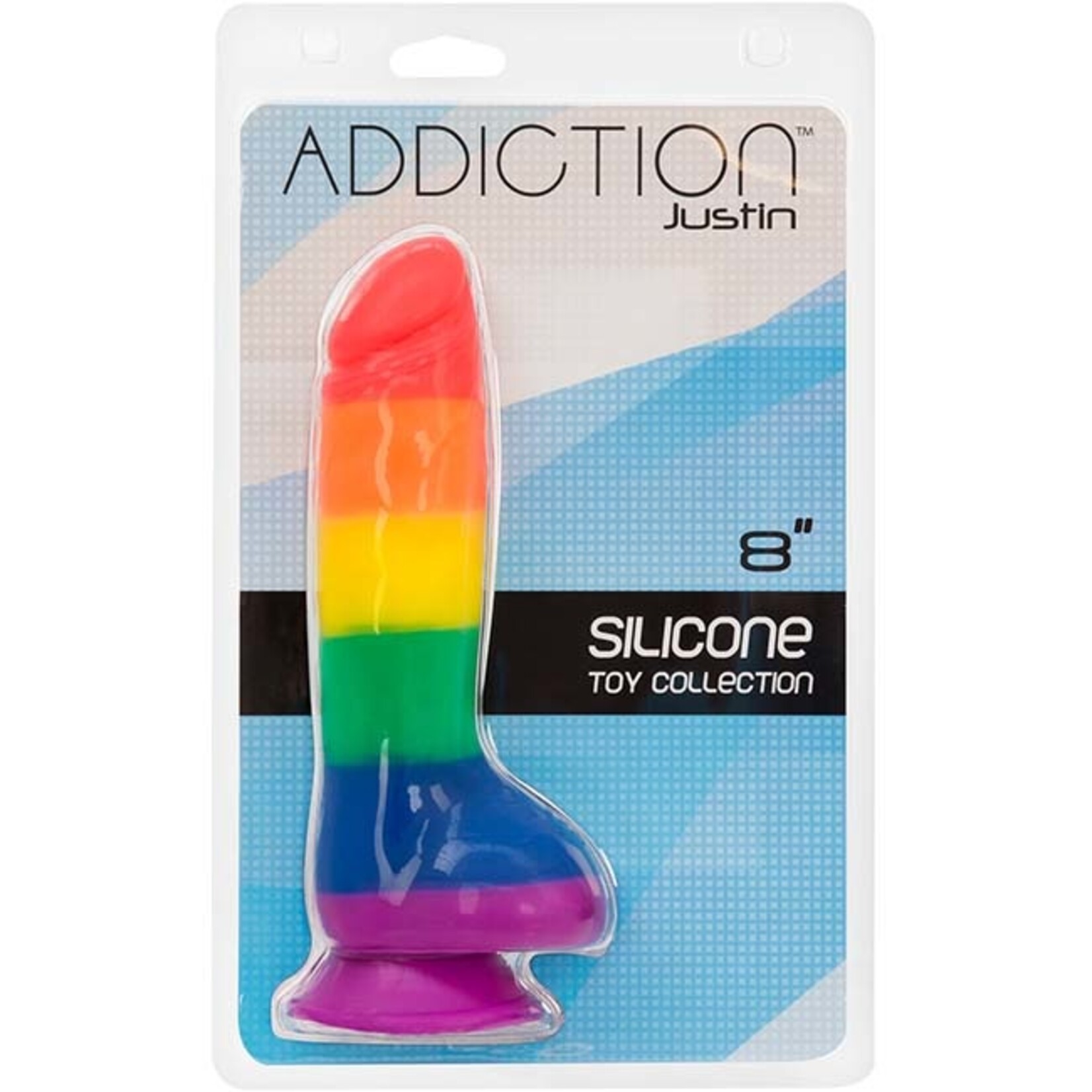 Addiction Addiction - Justin 8" Rainbow Silicone Dildo