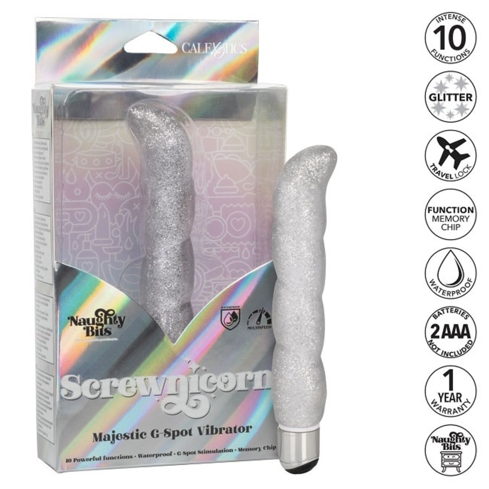 CalExotics Naughty Bits Screwnicorn Majestic G-spot Vibrator