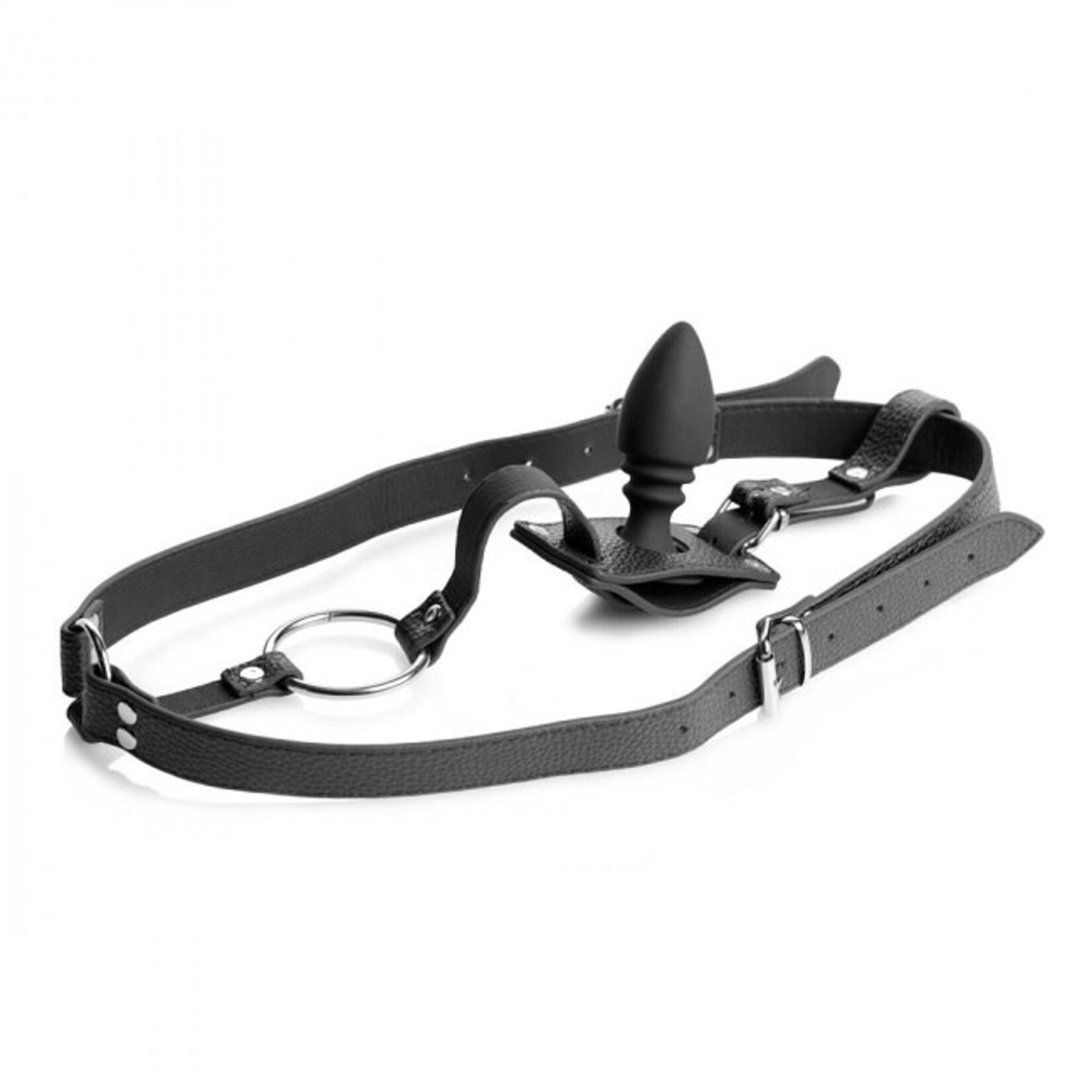 Strict Strict Male Cock Ring Harness with Silicone Anal Plug