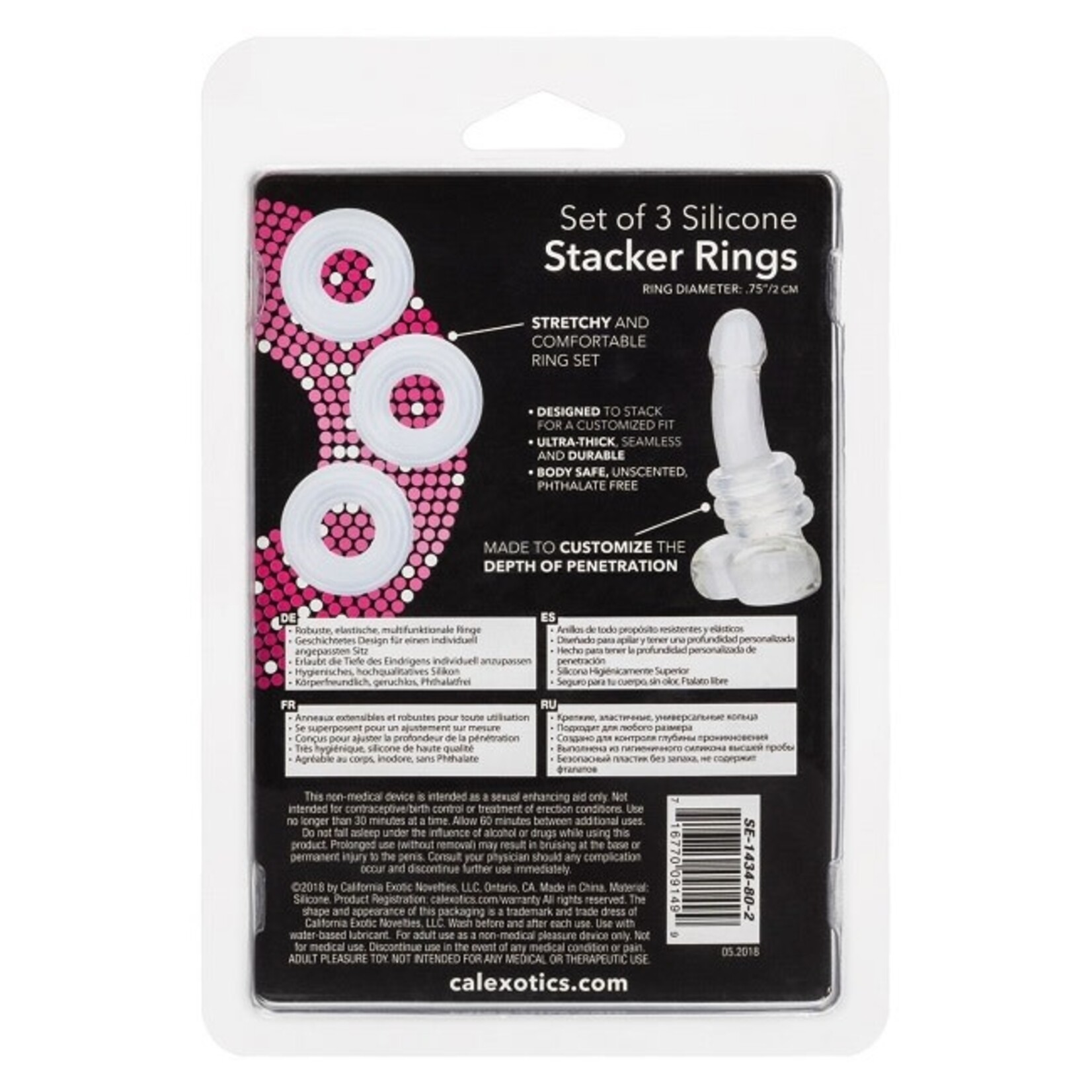 CalExotics CalExotics Set of 3 Silicone Stacker Rings