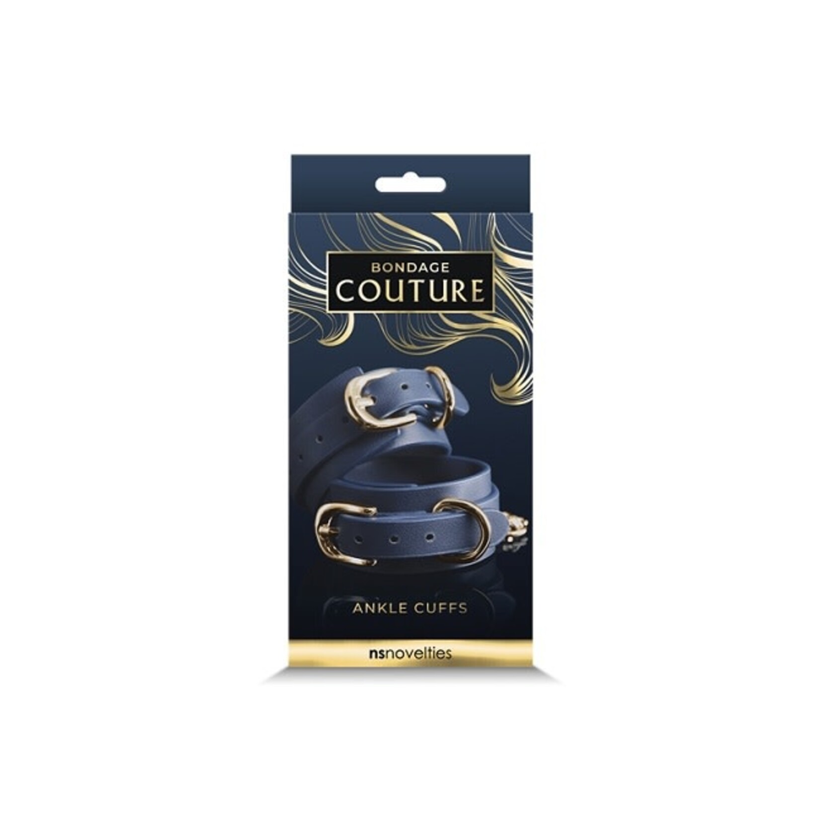 NS Novelties Bondage Couture Ankle Cuffs - Blue