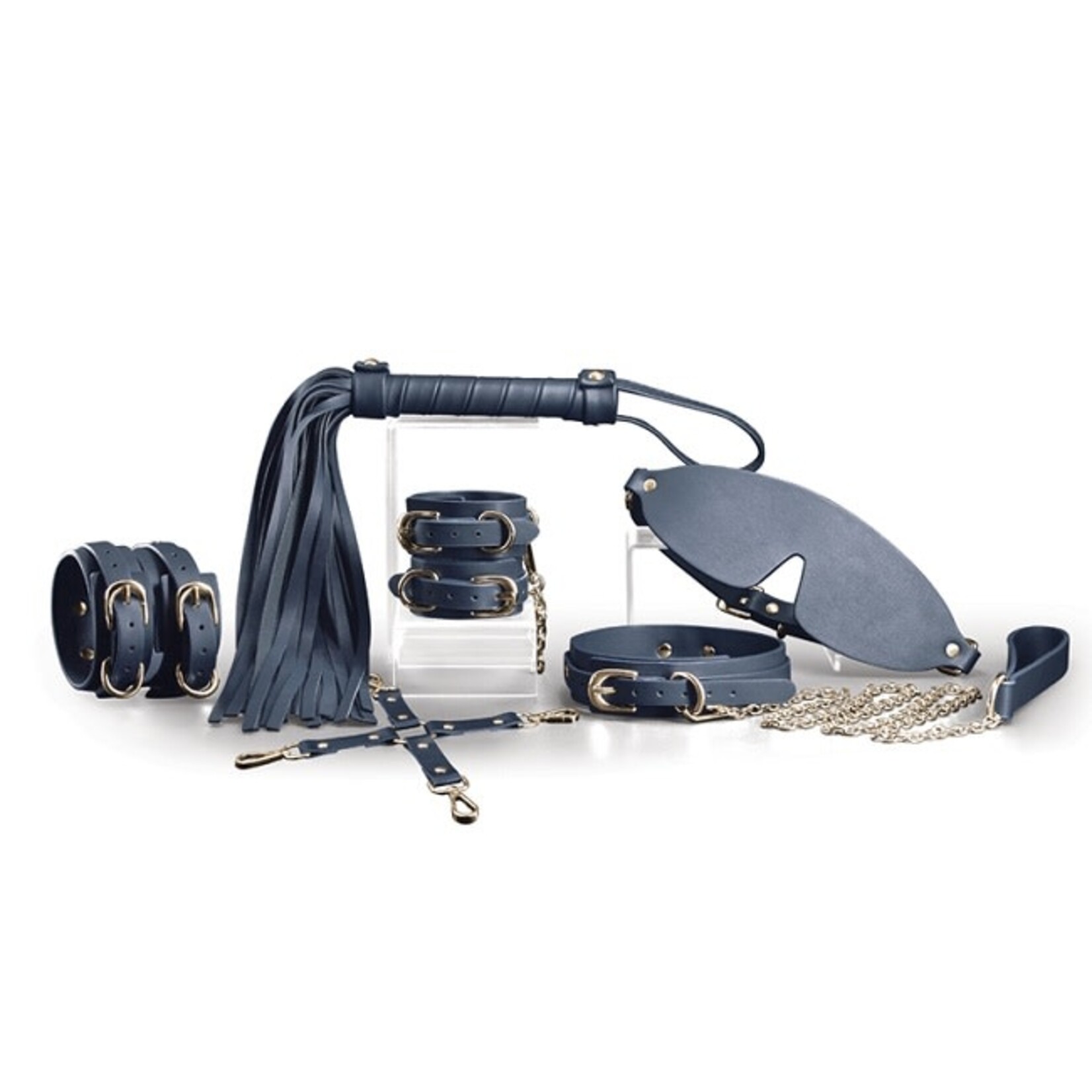 NS Novelties Bondage Couture 6 Piece Collection - Blue