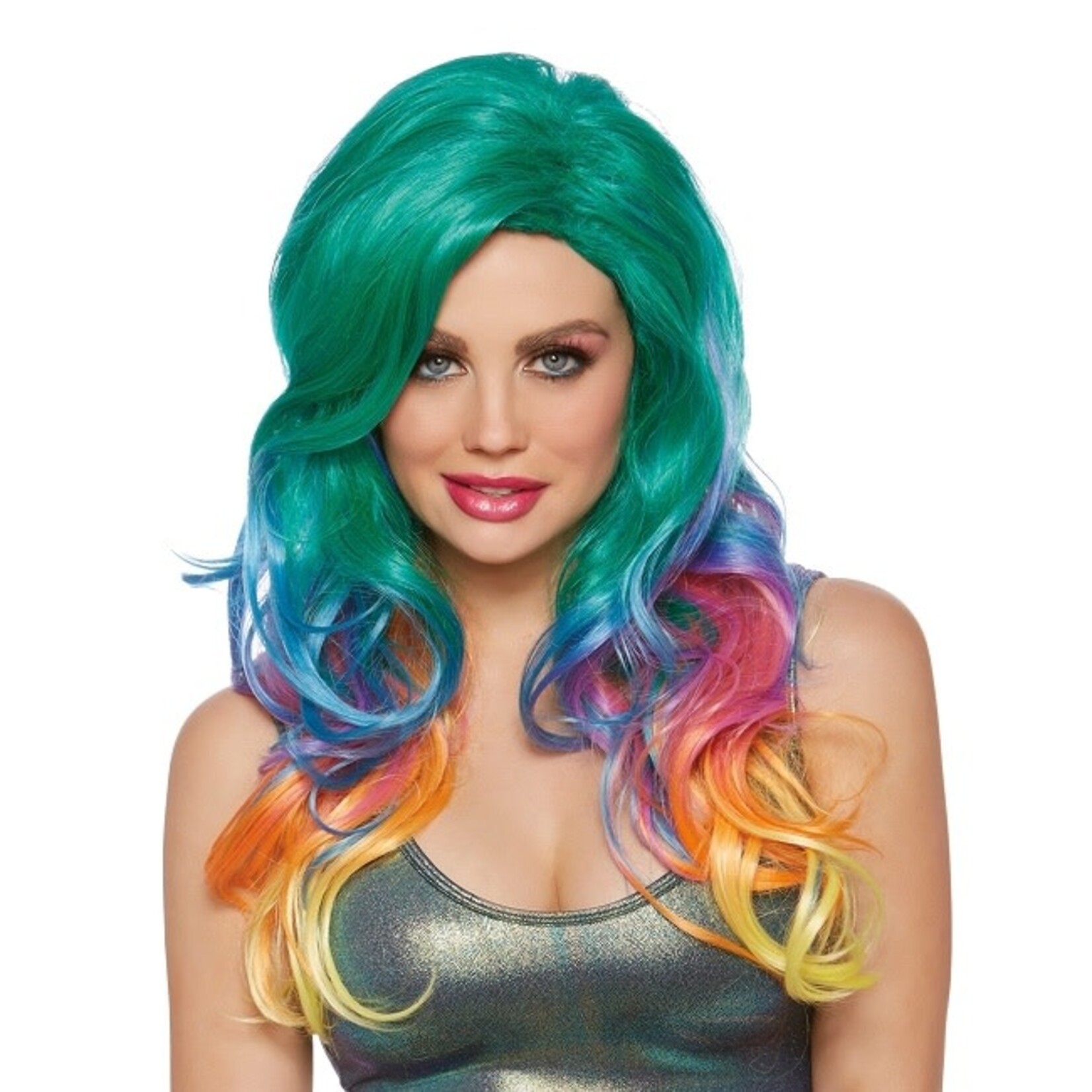 Dreamgirl Dreamgirl Jewel Tone Rainbow Wig