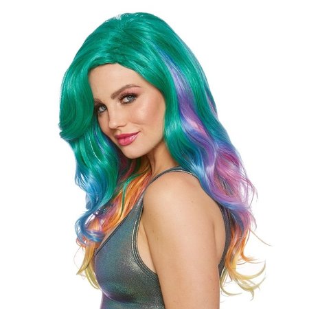 Dreamgirl Dreamgirl Jewel Tone Rainbow Wig