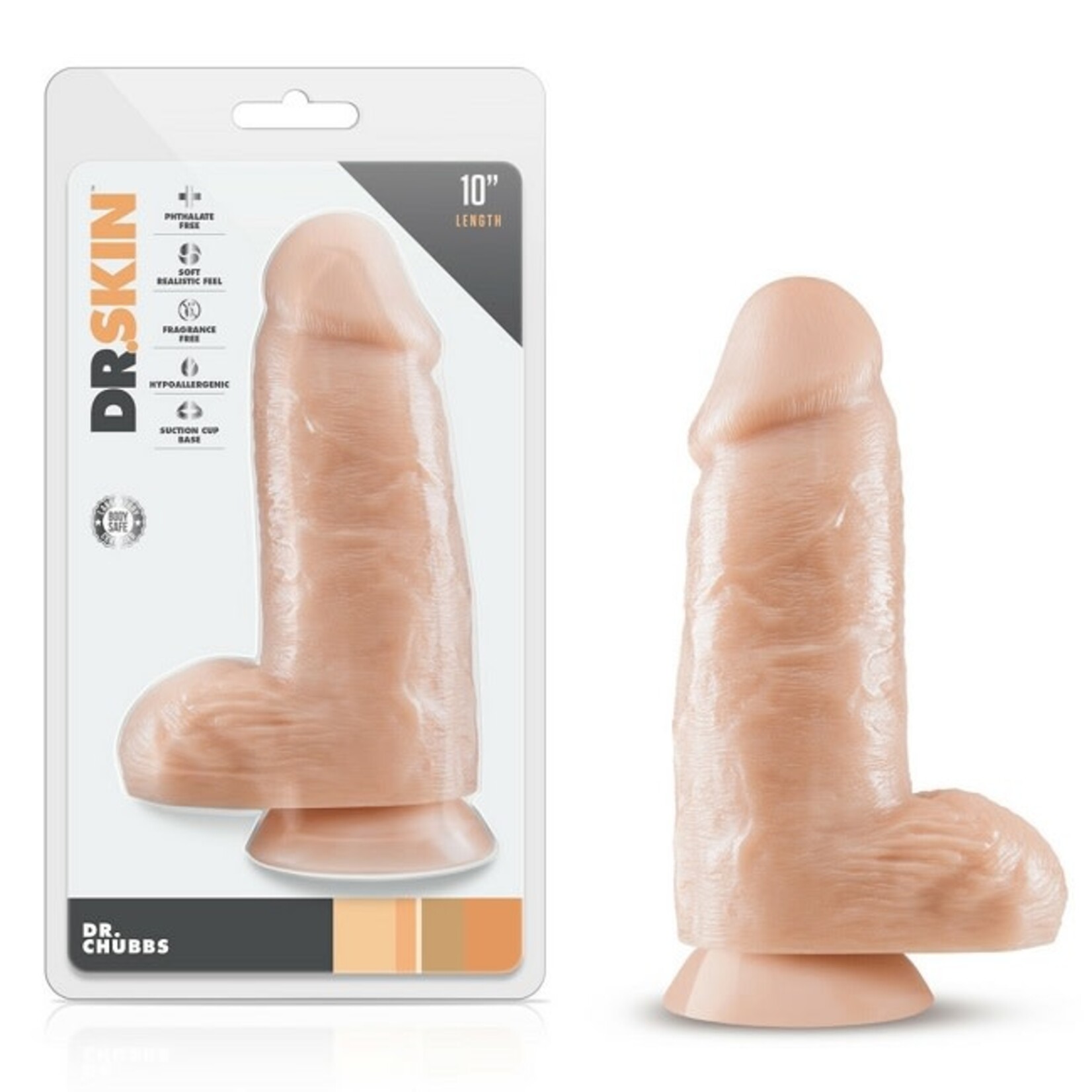 Blush Novelties Dr. Skin Dr. Chubbs 10" Vanilla