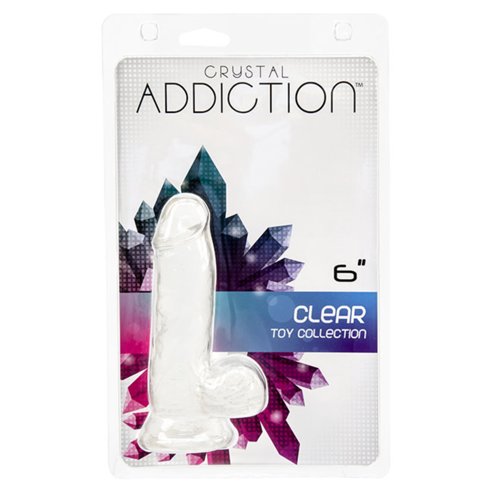 Addiction Crystal Addiction 6" Dildo with Balls