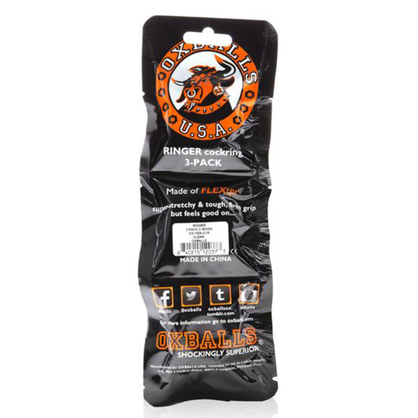 Oxballs USA Oxballs RINGER Cock Ring 3 Pack