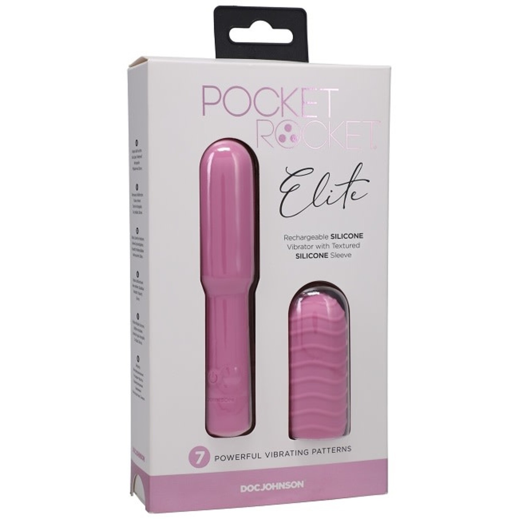 Doc Johnson Pocket Rocket Elite - Rechargeable with Removable Sleeve