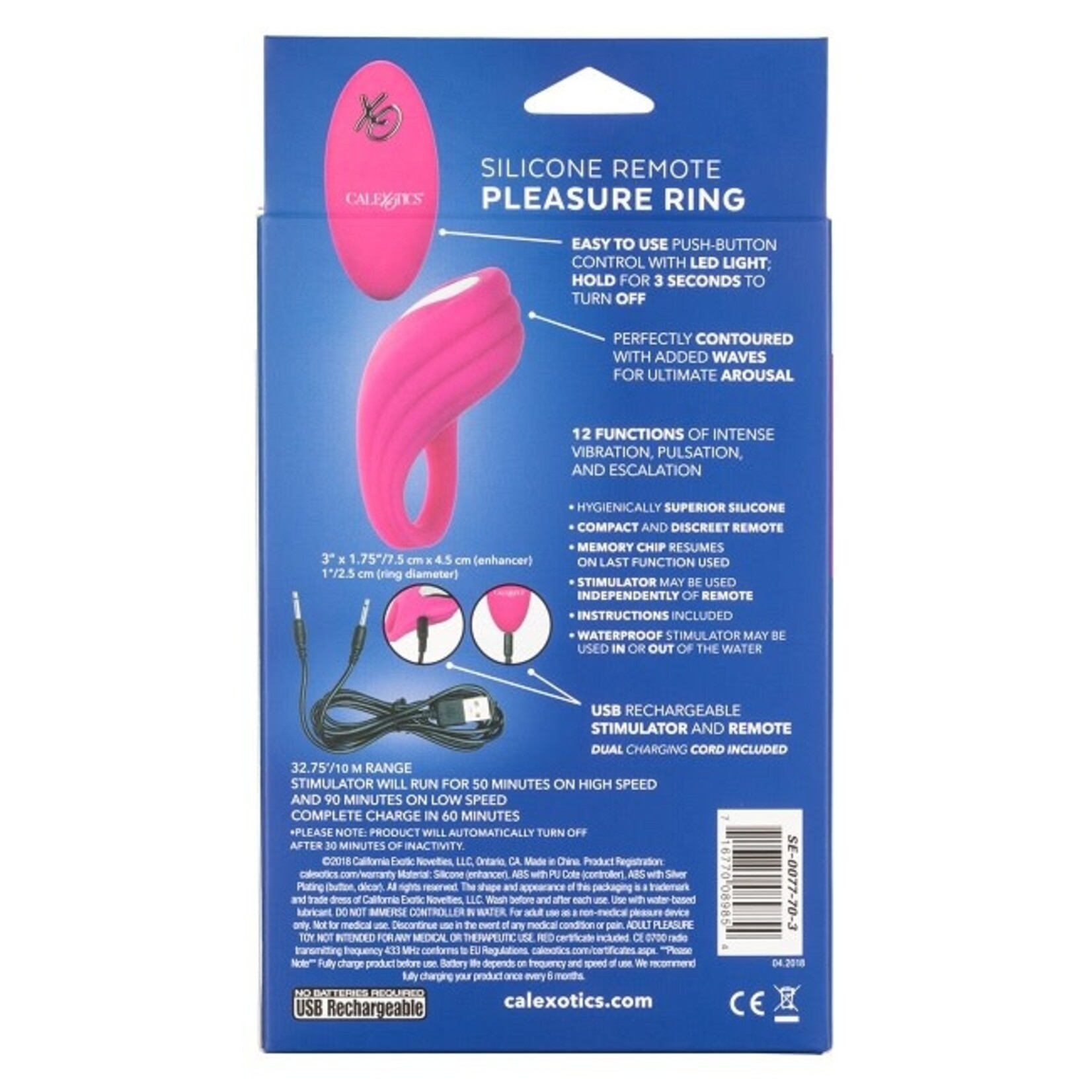 CalExotics Silicone Remote Pleasure Ring