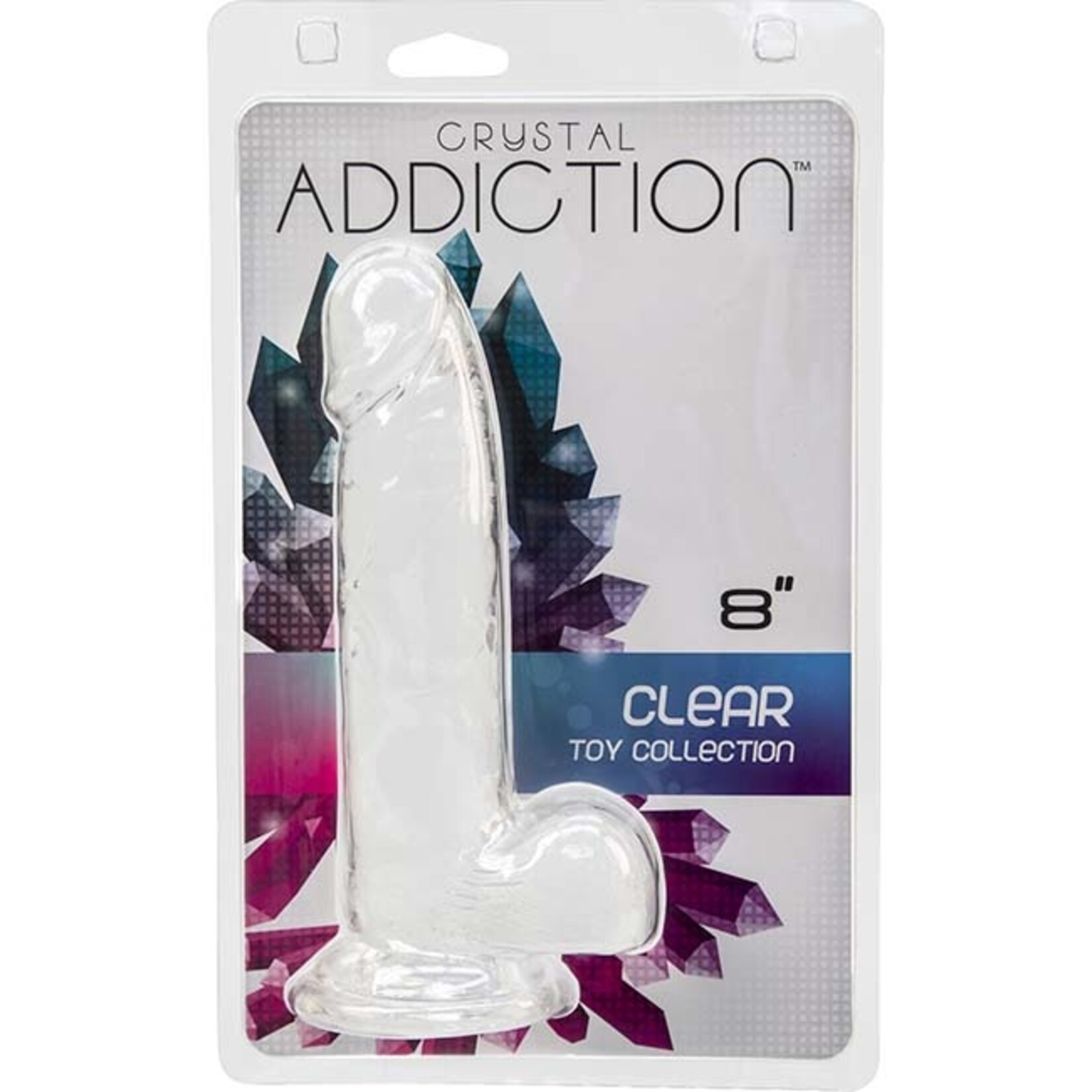 Addiction Crystal Addiction 8" Dildo with Balls