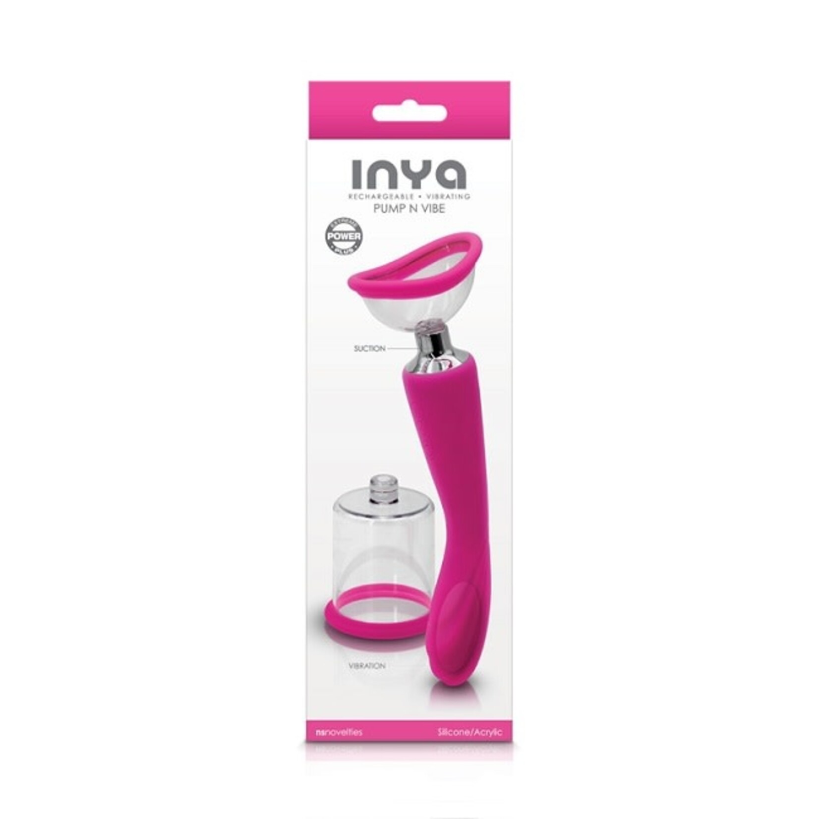 NS Novelties Inya Pump N Vibe Rechargeable Clitoral & Nipple Pump