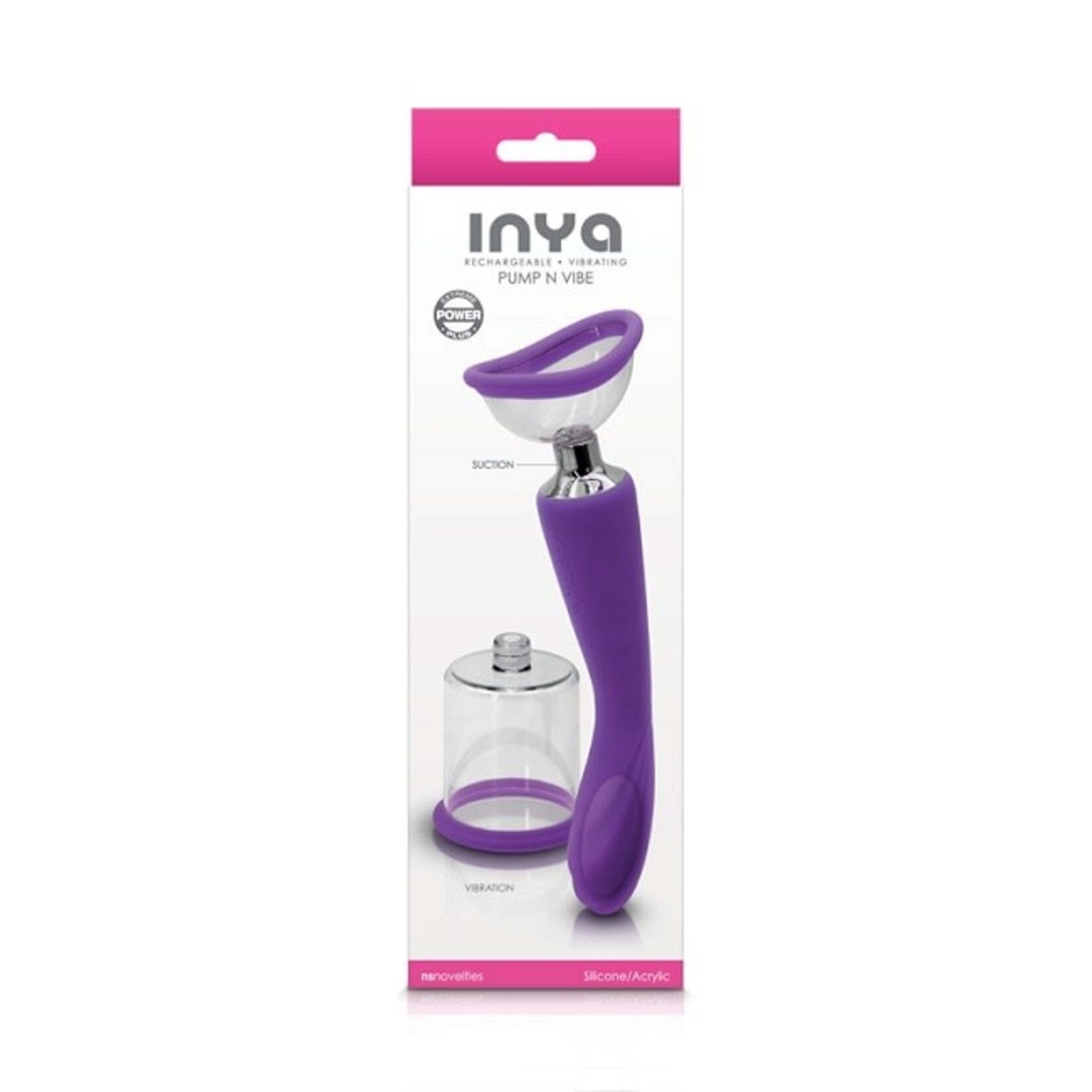 NS Novelties Inya Pump N Vibe Rechargeable Clitoral & Nipple Pump