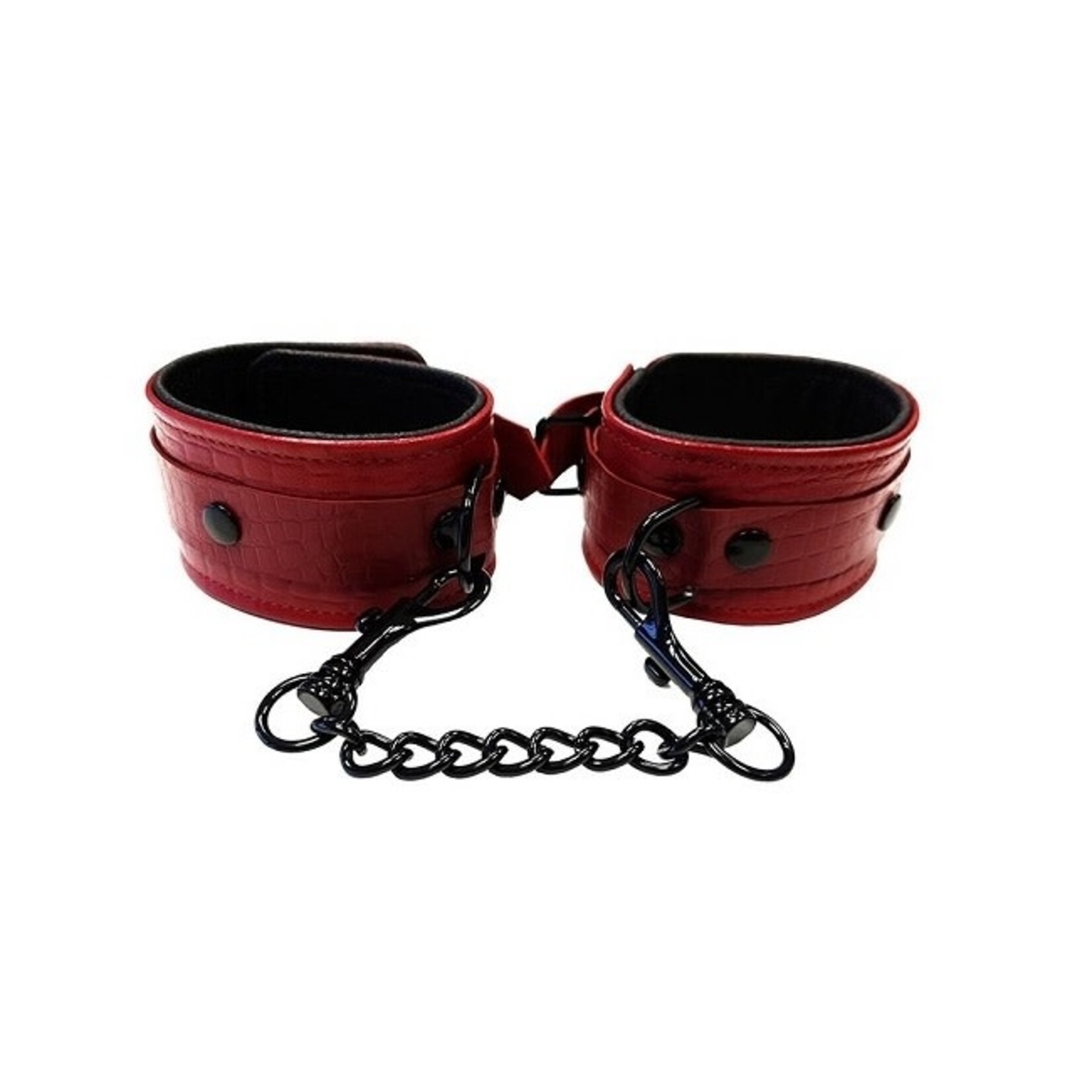 Rouge High Quality Leather Padded Ankle Cuffs For Bondage
