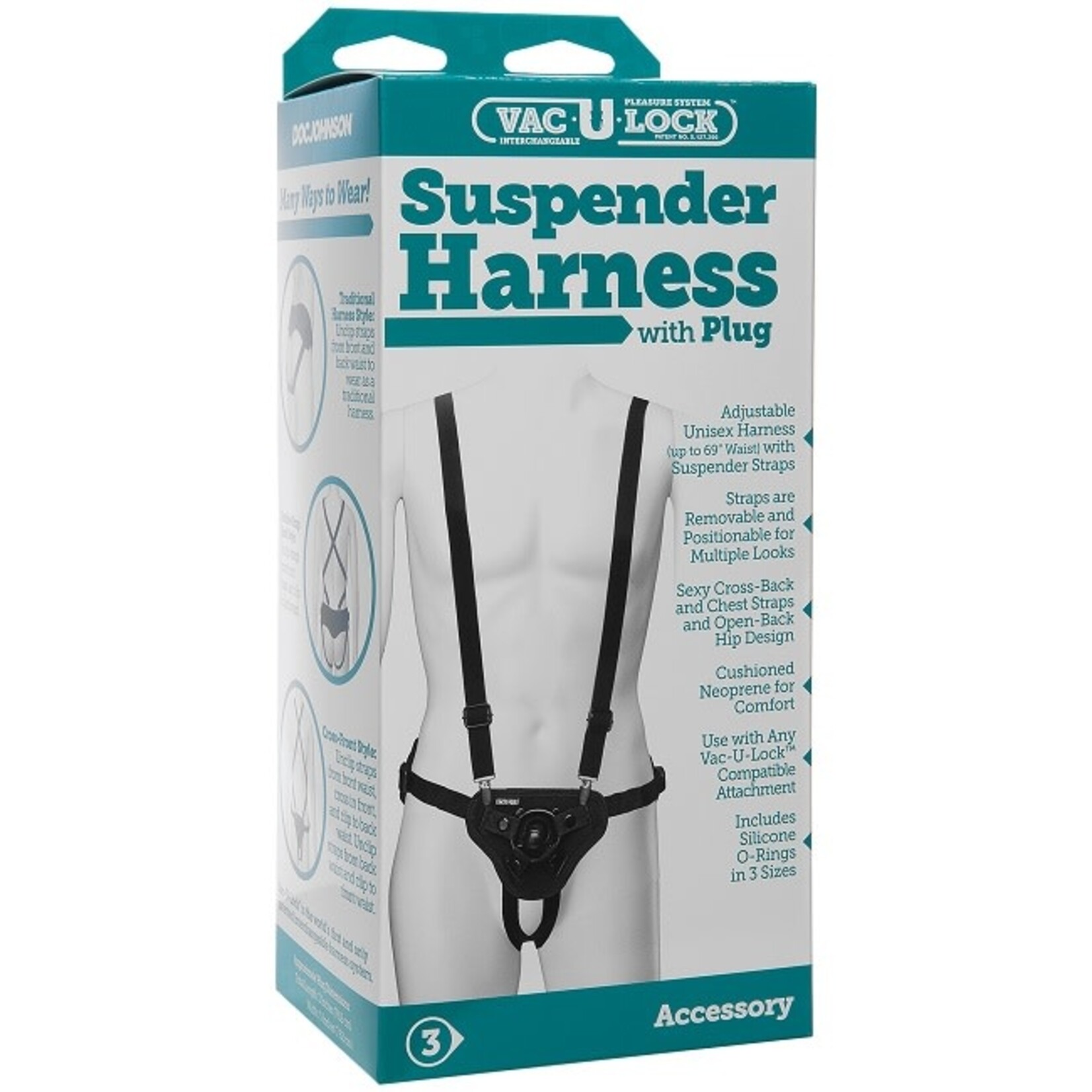 Doc Johnson Vac-U-Lock Suspender Harness with Plug