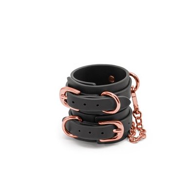NS Novelties Bondage Couture Wrist Cuffs - Black