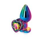 NS Novelties Rear Assets - Multicolor Heart - Medium - Rainbow