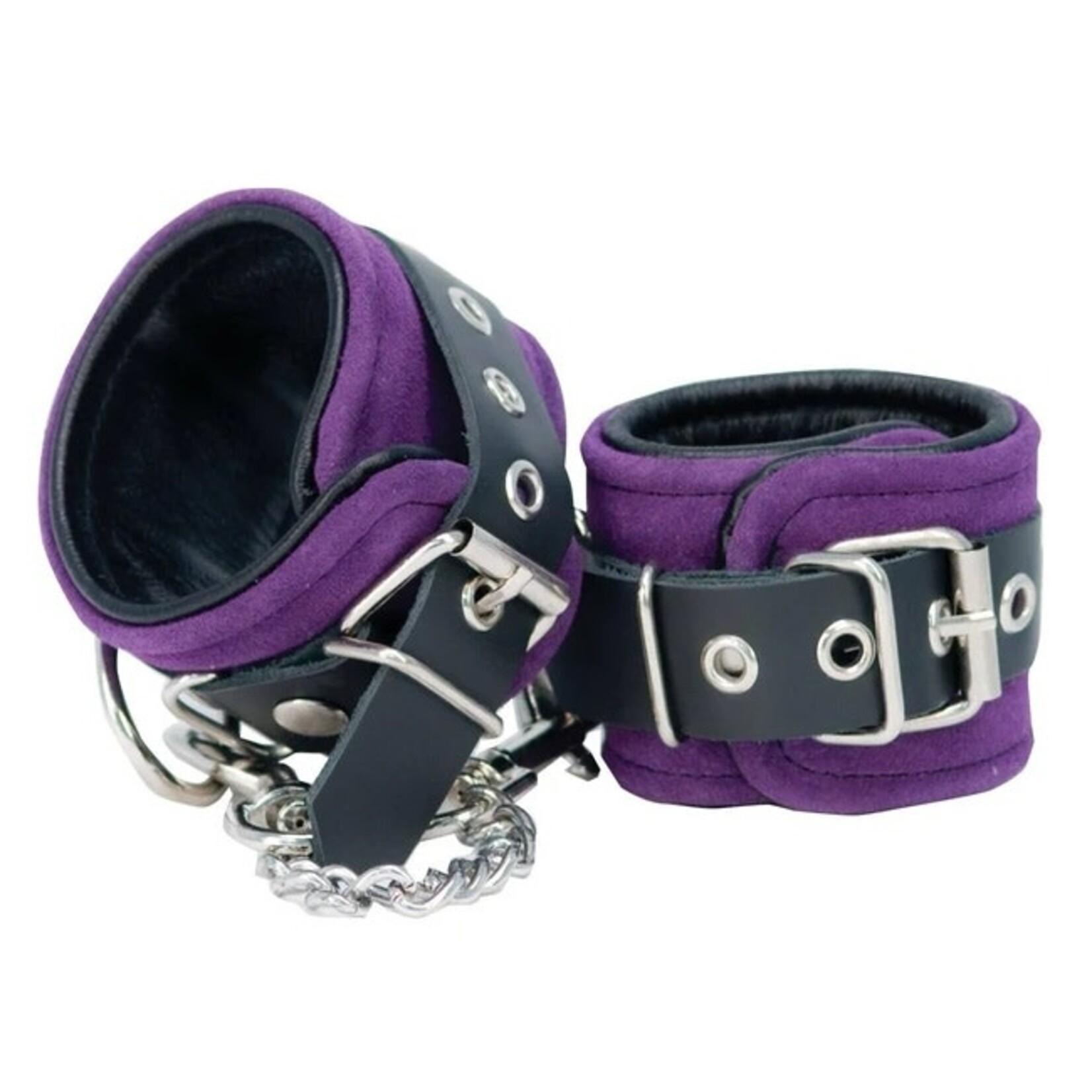 BMS Factory Punishment Purple Suede Bondage Wrist Cuff