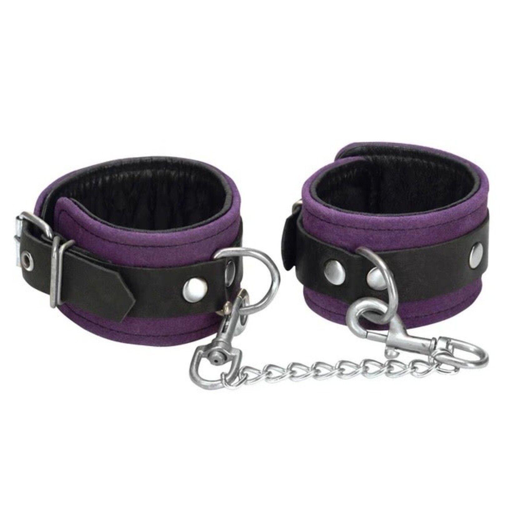 BMS Factory Punishment Purple Suede Bondage Wrist Cuff
