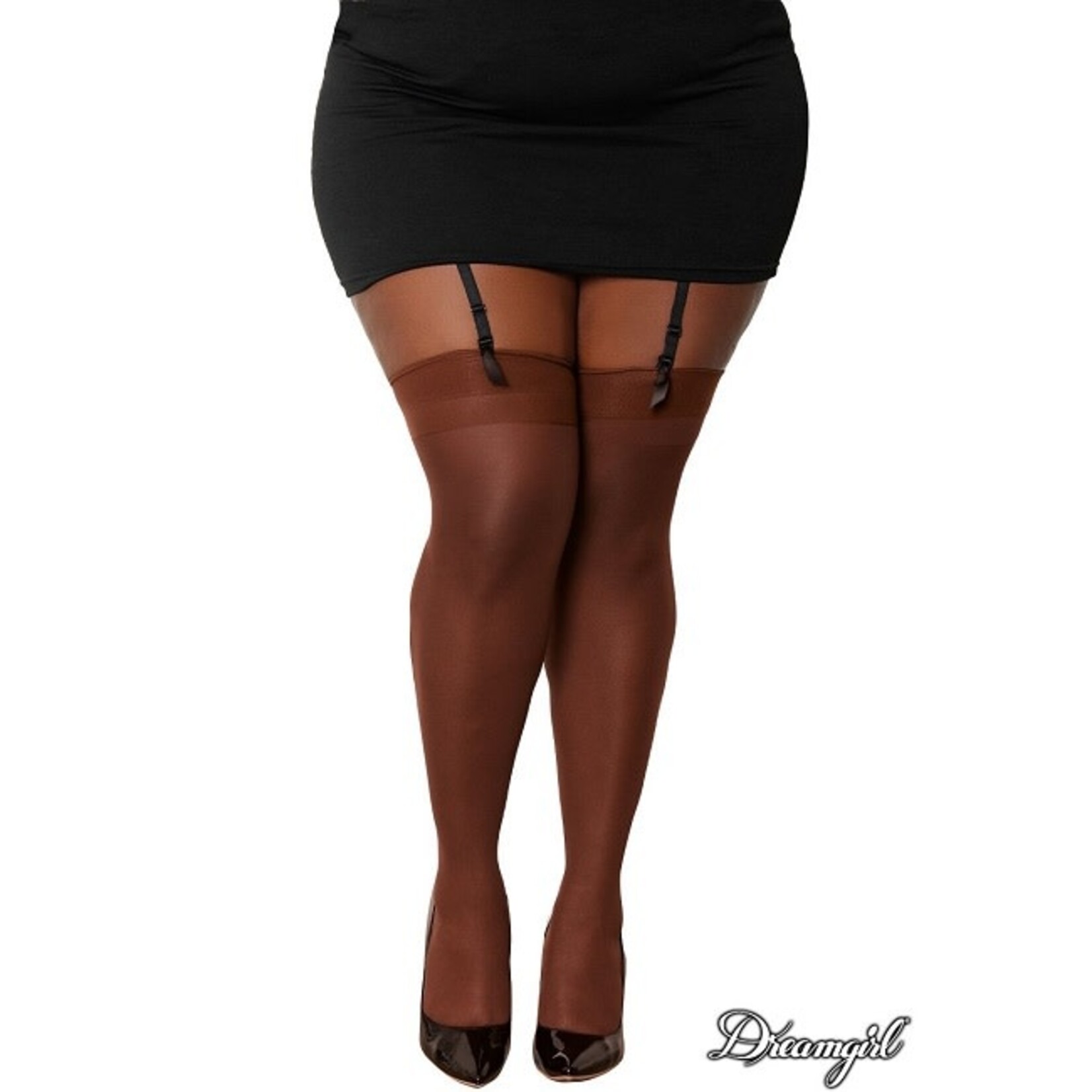 Dreamgirl Dreamgirl Moulin Sheer Stocking with Back Seam OSX