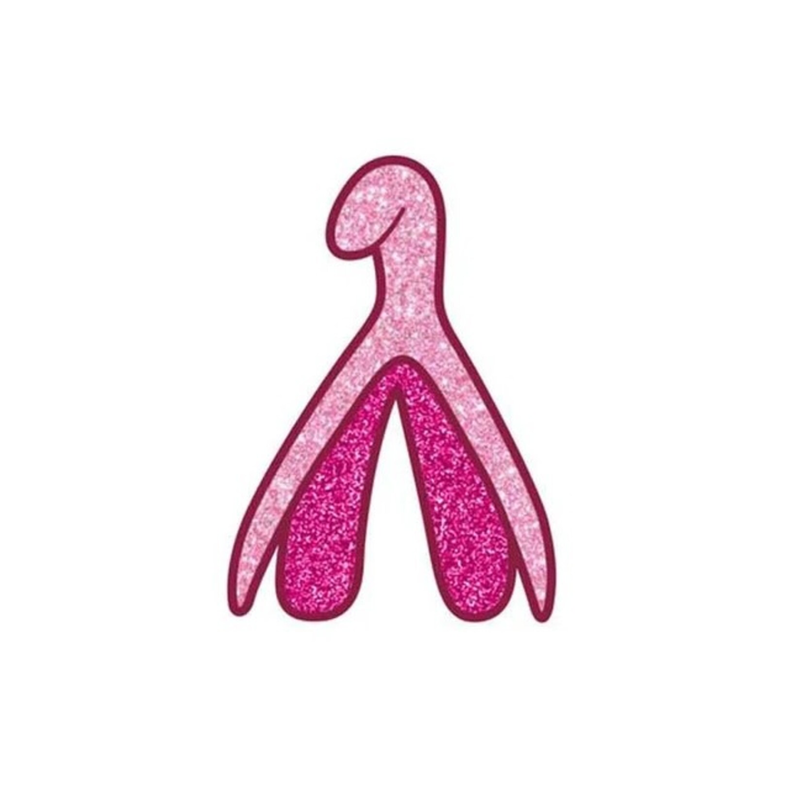 WoodRocket Enamel Pins Glitter Clitoris