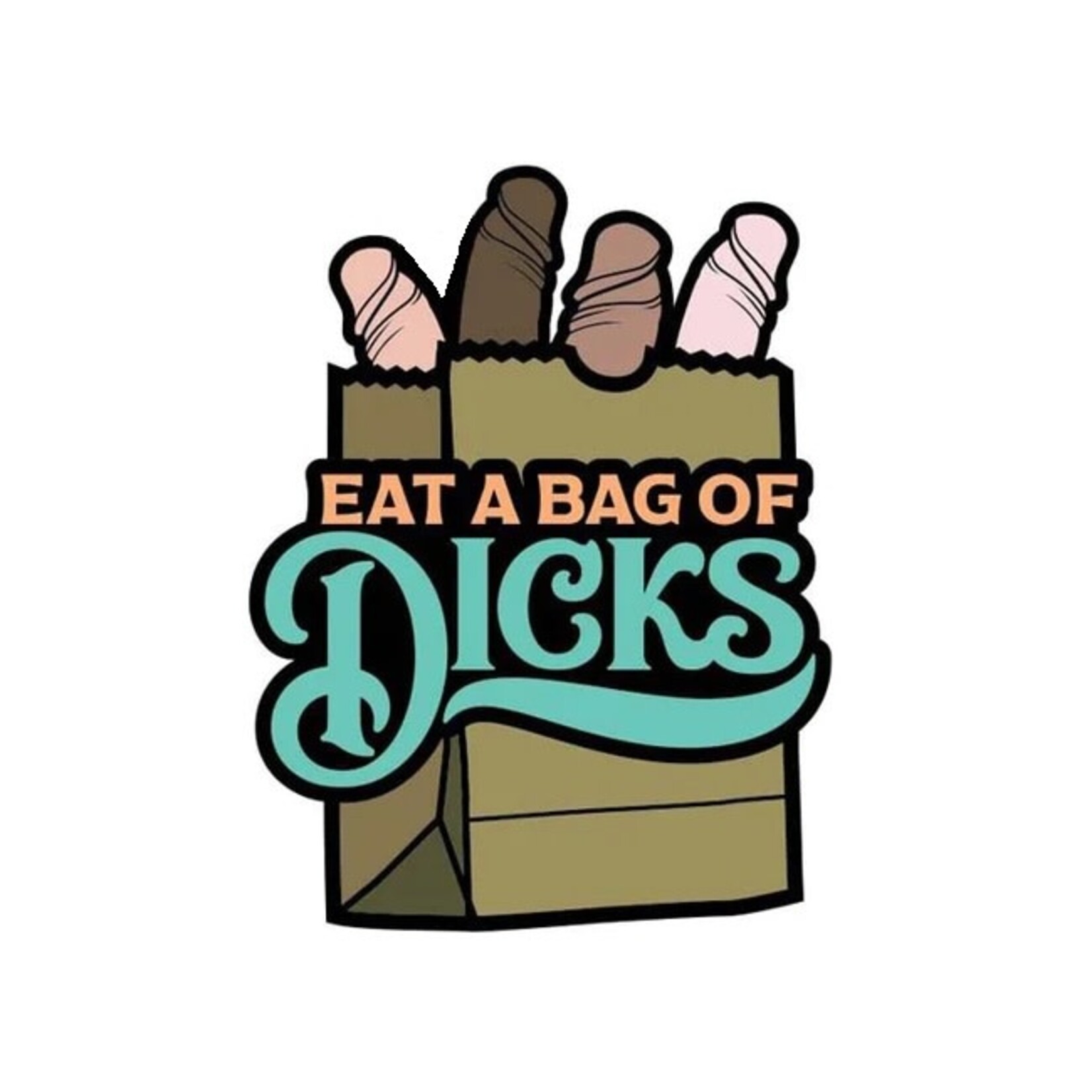 WoodRocket Enamel Pins Eat A Bag of Dicks