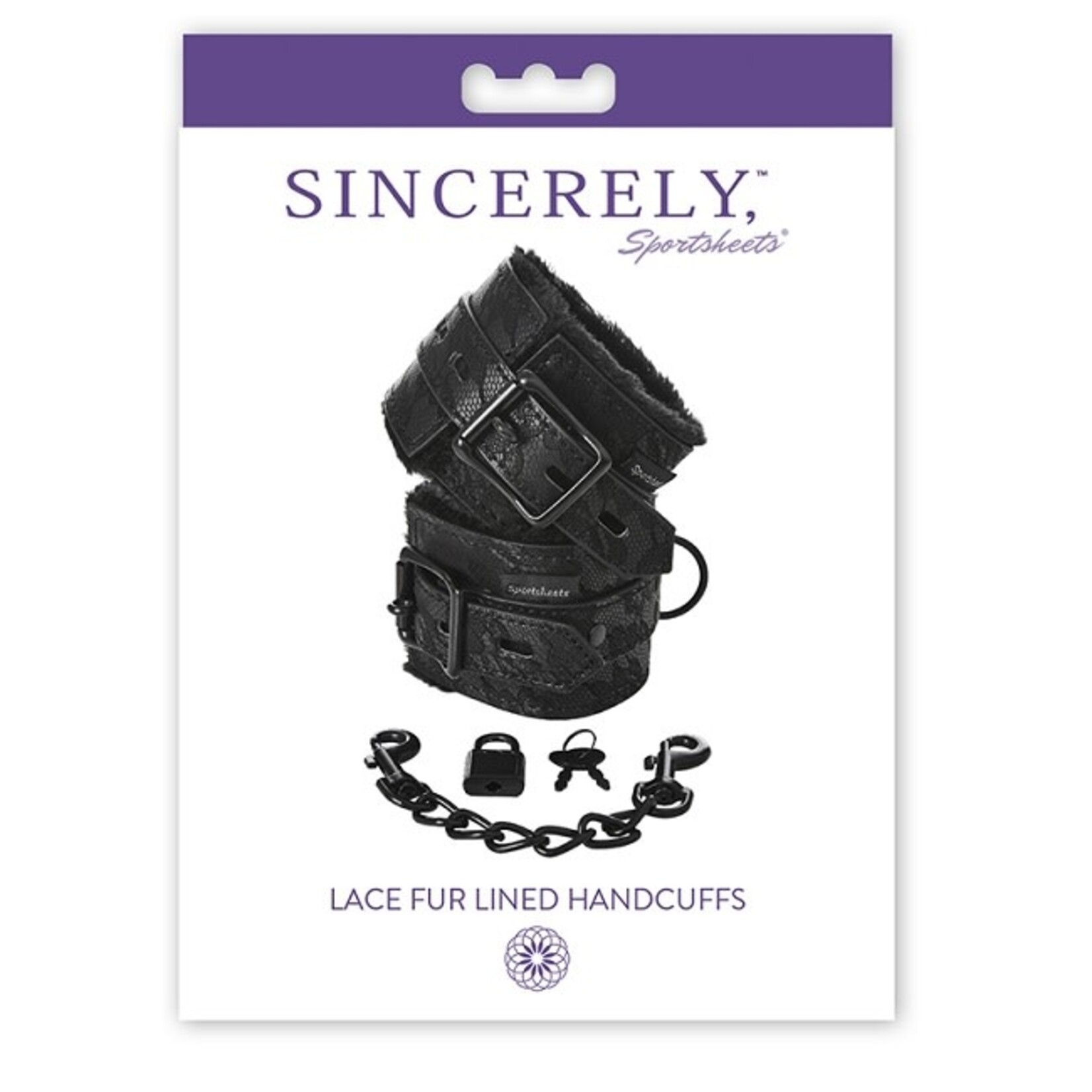 Sportsheets Sincerely, Sportsheets Lace Fur Lined Handcuffs