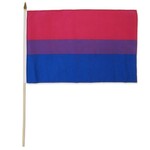 Bisexual Pride Stick Flag 12" x 18"