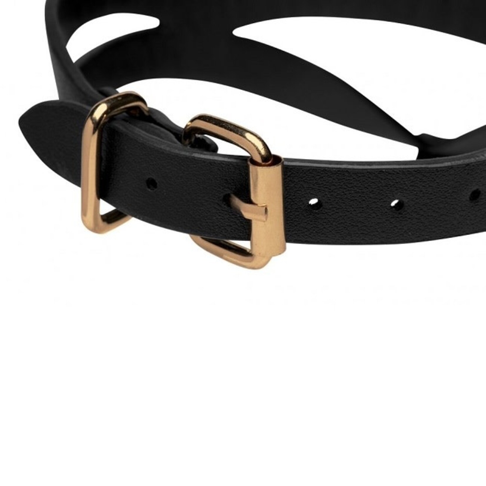 Master Series Master Series Bondage Baddie Black & Gold Collar with O-Ring