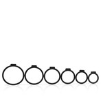 Tantus 6pc Silicone Harness O-Ring Set