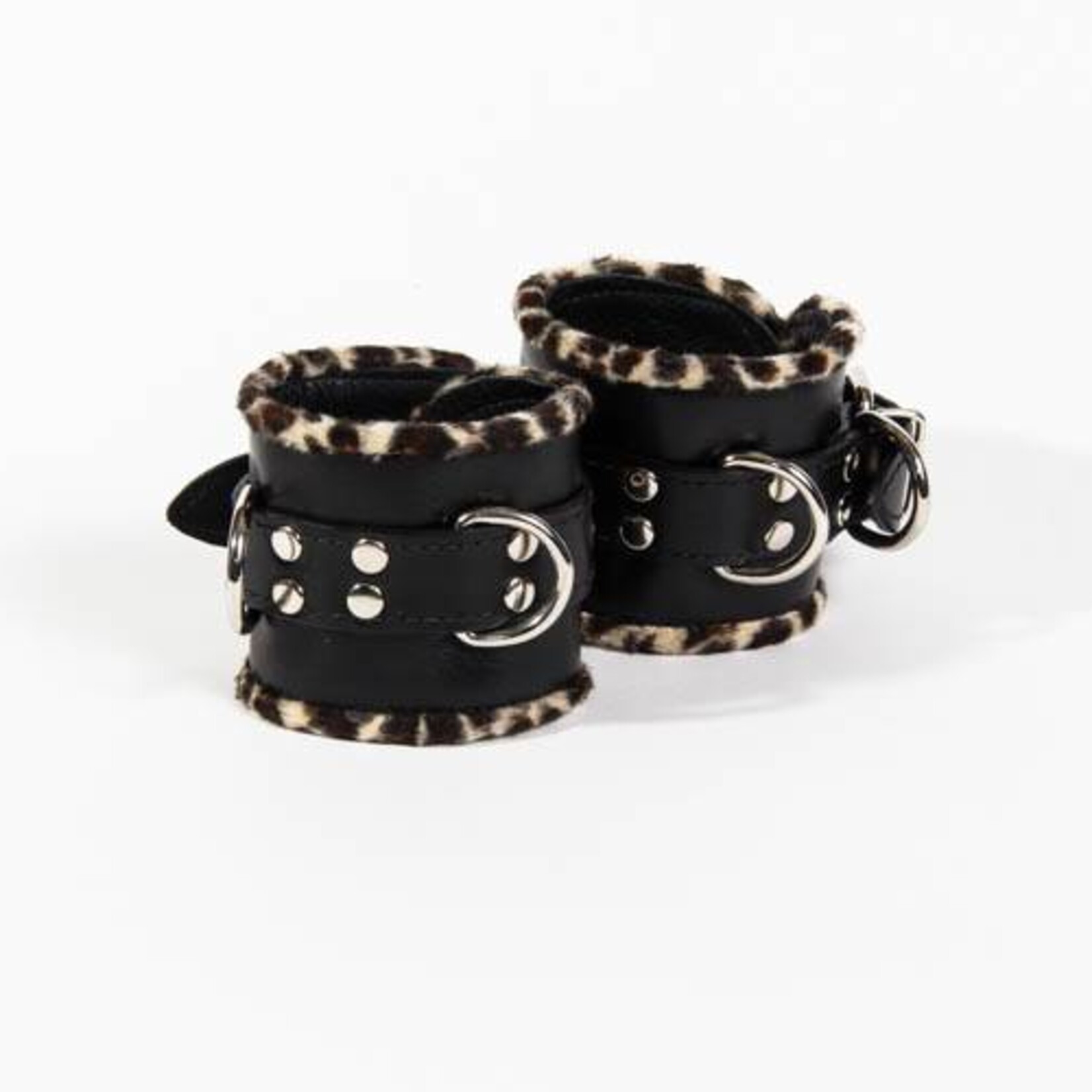 Kookie Intl. Leather & Leopard Trim Cuffs